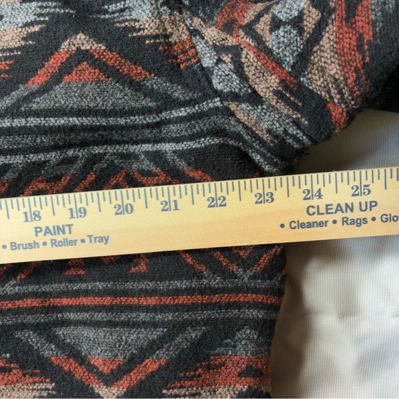 Jachs Sherpa Lined Aztec Jacket Size Large Wool Faux Fur Warm Shacket Southwest - Picture 15 of 16